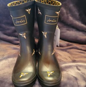 Joules mid height bumblebee rain boots